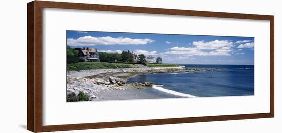 Mansion at a Coastline, Newport, Newport County, Rhode Island, USA-null-Framed Photographic Print
