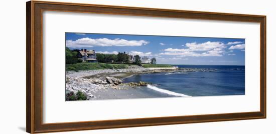 Mansion at a Coastline, Newport, Newport County, Rhode Island, USA-null-Framed Photographic Print