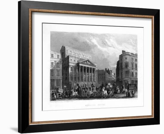 Mansion House, London, 19th Century-J Woods-Framed Giclee Print