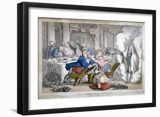 Mansion House Monitor, 1809-Thomas Rowlandson-Framed Giclee Print