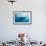 Manta and Diver on the Blue Background-Krzysztof Odziomek-Framed Photographic Print displayed on a wall