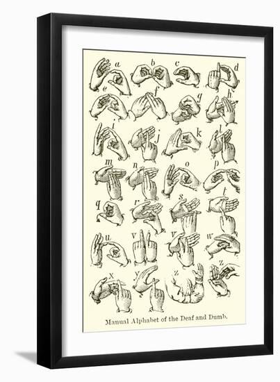 Manual Alphabet of the Deaf and Dumb-null-Framed Giclee Print