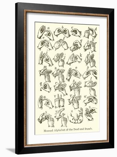 Manual Alphabet of the Deaf and Dumb-null-Framed Giclee Print