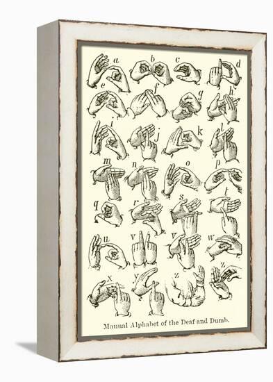 Manual Alphabet of the Deaf and Dumb-null-Framed Premier Image Canvas