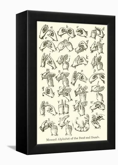 Manual Alphabet of the Deaf and Dumb-null-Framed Premier Image Canvas