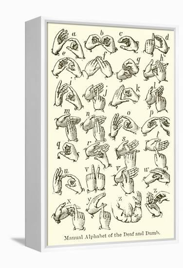 Manual Alphabet of the Deaf and Dumb-null-Framed Premier Image Canvas