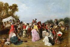 Procession of Corpus Christi in Seville in 1857-Manuel Cabral y Aguado Bejarano-Framed Giclee Print