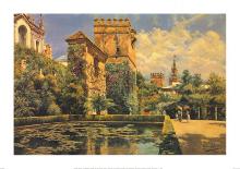 A Garden in Seville-Manuel Garcia Y Rodriguez-Framed Premier Image Canvas