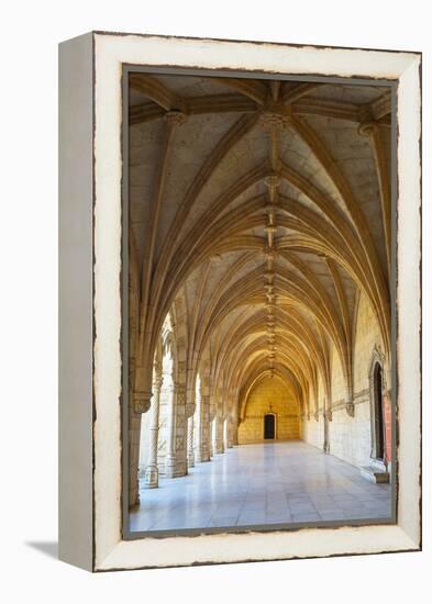 Manueline Ornamentation in the Cloisters of Mosteiro Dos Jeronimos (Monastery of the Hieronymites)-G&M Therin-Weise-Framed Premier Image Canvas