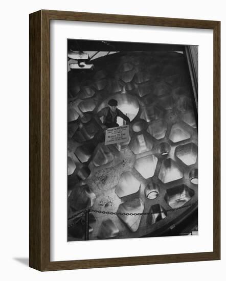 Manufacture and Examples of Uses of Various Kinds of Glass at Corning Glass Co-Andreas Feininger-Framed Photographic Print