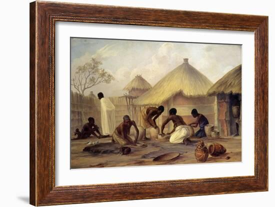 Manufacture of Sugar at Katipo - Making Pots to Contain It-Thomas Baines-Framed Giclee Print