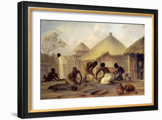 Manufacture of Sugar at Katipo - Making Pots to Contain It-Thomas Baines-Framed Giclee Print