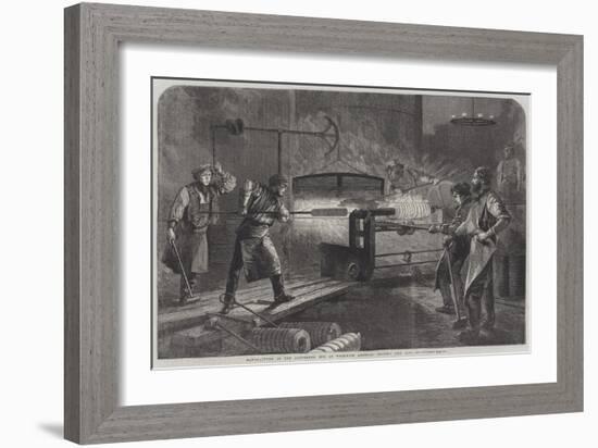 Manufacture of the Armstrong Gun at Woolwich Arsenal, Coiling the Bars-null-Framed Giclee Print