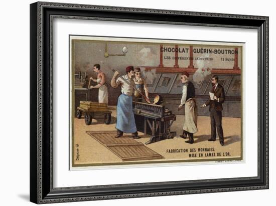 Manufacturing Coins-null-Framed Giclee Print