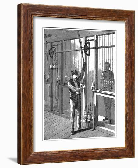 Manufacturing Electric Light Bulbs, C1883-null-Framed Giclee Print