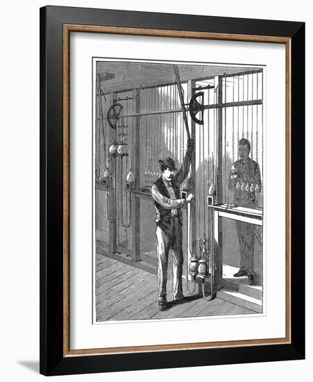 Manufacturing Electric Light Bulbs, C1883-null-Framed Giclee Print