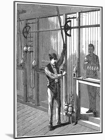 Manufacturing Electric Light Bulbs, C1883-null-Mounted Giclee Print