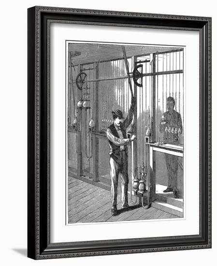 Manufacturing Electric Light Bulbs, C1883-null-Framed Giclee Print