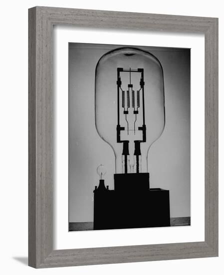 Manufacturing G. E. Giant Electric Bulb-Al Fenn-Framed Photographic Print