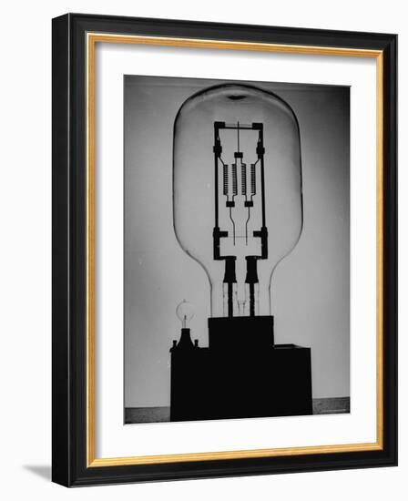 Manufacturing G. E. Giant Electric Bulb-Al Fenn-Framed Photographic Print