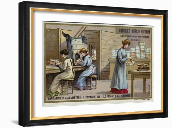 Manufacturing Matches. Packing, Weighing and Stamping-null-Framed Giclee Print