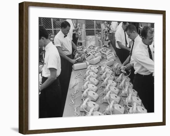 Manufacturing of Telephones at Western Electric Co-Yale Joel-Framed Photographic Print