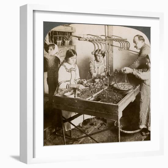 Manufacturing Silk, Syria, 1900s-Underwood & Underwood-Framed Giclee Print