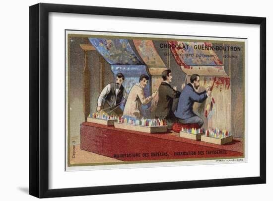 Manufacturing Tapestries at the Gobelins Manufactory-null-Framed Giclee Print