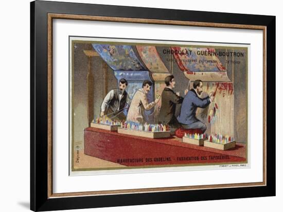 Manufacturing Tapestries at the Gobelins Manufactory-null-Framed Giclee Print