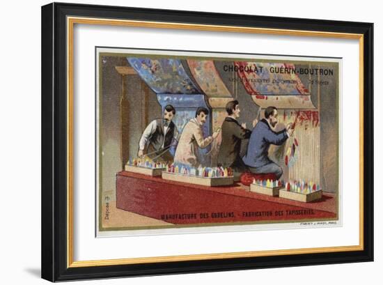 Manufacturing Tapestries at the Gobelins Manufactory-null-Framed Giclee Print