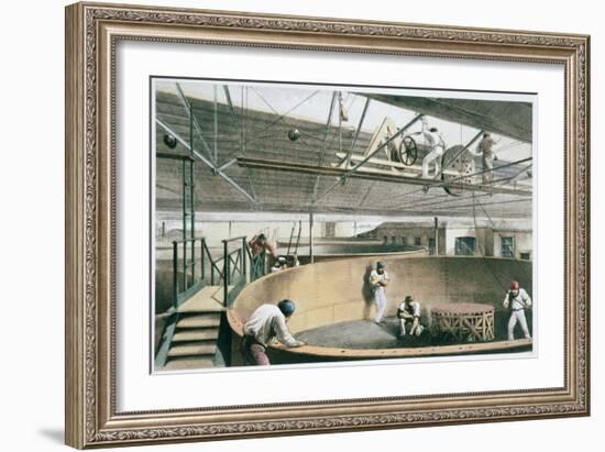 Manufacturing the transatlantic telegraph cable, c1865 (1866)-Robert Dudley-Framed Giclee Print