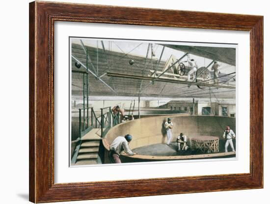 Manufacturing the transatlantic telegraph cable, c1865 (1866)-Robert Dudley-Framed Giclee Print