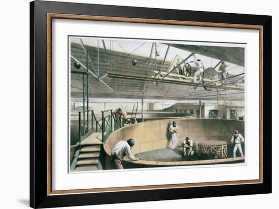 Manufacturing the transatlantic telegraph cable, c1865 (1866)-Robert Dudley-Framed Giclee Print