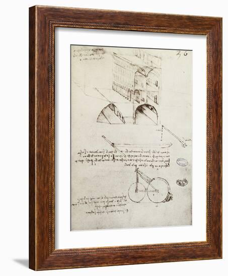 Manuscript B-Leonardo da Vinci-Framed Giclee Print