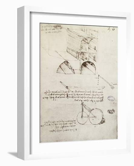 Manuscript B-Leonardo da Vinci-Framed Giclee Print