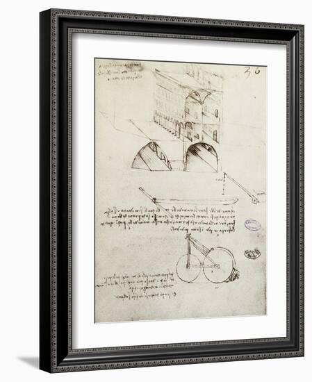 Manuscript B-Leonardo da Vinci-Framed Giclee Print