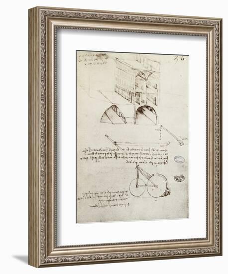 Manuscript B-Leonardo da Vinci-Framed Giclee Print