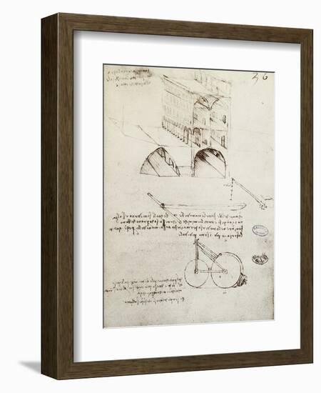 Manuscript B-Leonardo da Vinci-Framed Giclee Print