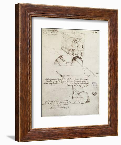 Manuscript B-Leonardo da Vinci-Framed Giclee Print