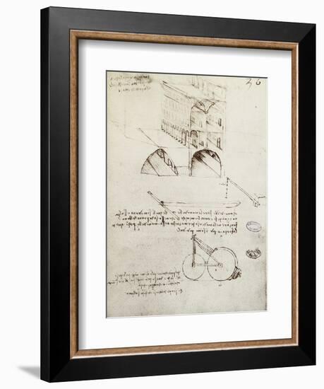 Manuscript B-Leonardo da Vinci-Framed Giclee Print