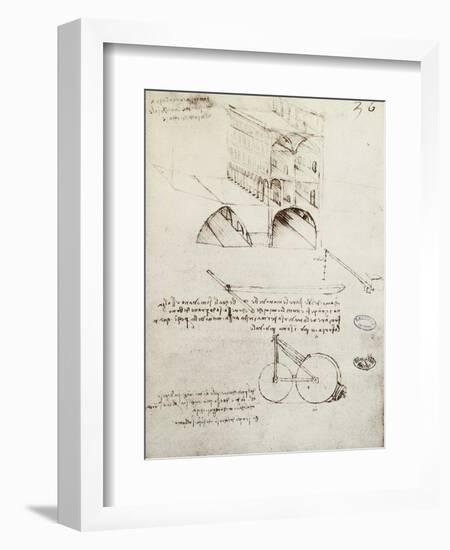 Manuscript B-Leonardo da Vinci-Framed Giclee Print