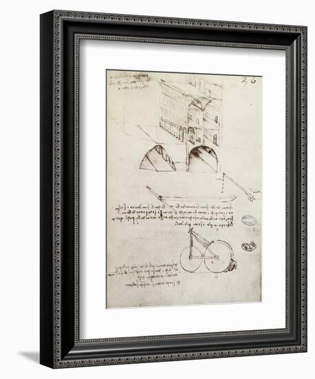 Manuscript B-Leonardo da Vinci-Framed Giclee Print