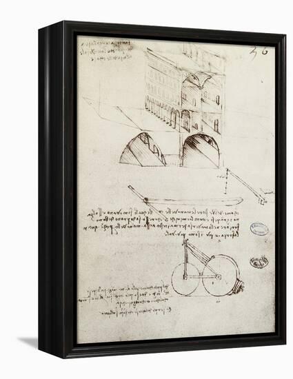 Manuscript B-Leonardo da Vinci-Framed Premier Image Canvas