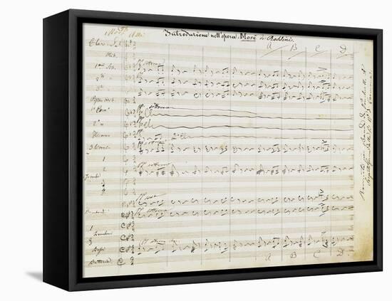 Manuscript Sheet Music of Prelude and Introduction Chorus of Moses-null-Framed Premier Image Canvas