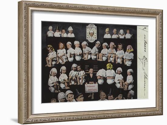 Many Babies on their Potties-null-Framed Giclee Print