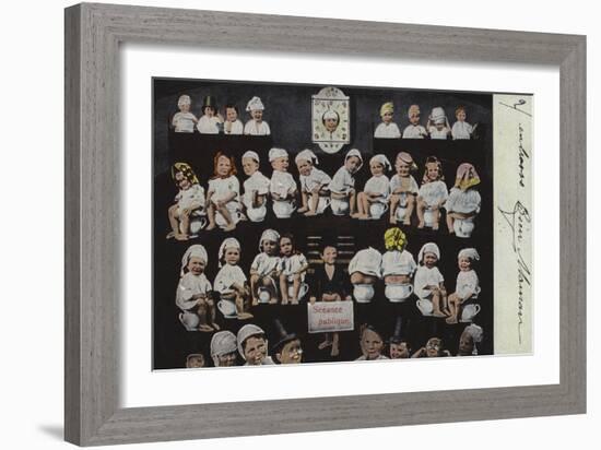 Many Babies on their Potties-null-Framed Giclee Print