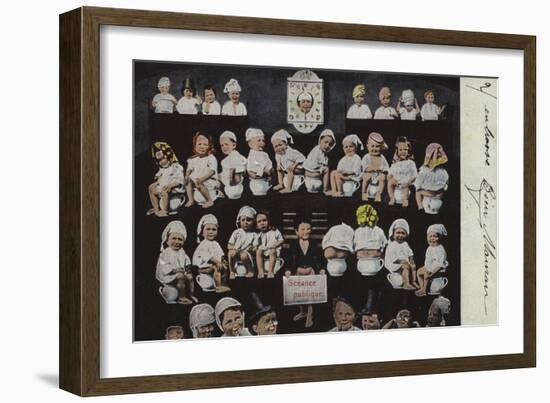 Many Babies on their Potties-null-Framed Giclee Print