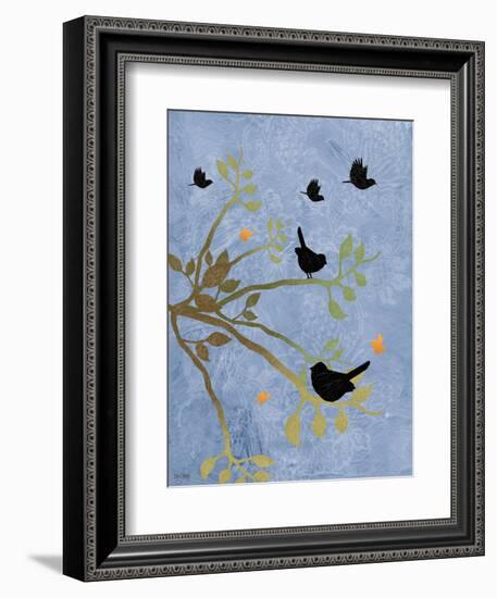 Many Birds on Branches-Bee Sturgis-Framed Art Print