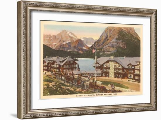 Many Glacier Hotel, Glacier Park, Montana-null-Framed Art Print