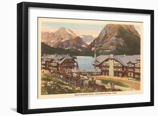 Many Glacier Hotel, Glacier Park, Montana-null-Framed Art Print